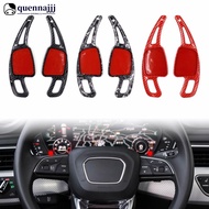 QUENNA 2Pcs Car Steering Wheel Paddle ABS Shifter Gear Shift Paddles Extension Accessories For Audi 
