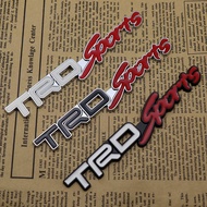 1 Piece 3D Metal For TRD-SPORTS Logo Car Sticker Car Rear Trunk Decals Emblem For Toyota Wish Vios h