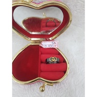 MATA CP856F140F Ceramic ring with initial variation of GG letters, genuine yellow gold, weight 0.400