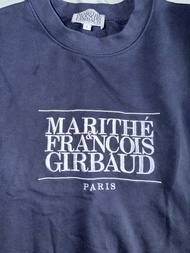 Marithe Francois Girbaud 藍色刺繡衛衣 S碼