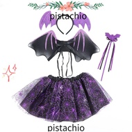 PISTACHIO Bat Wings Sets, Bat Wings Tutu Skirt Halloween Cosplay Costume, Cute Headband Masquerade 2