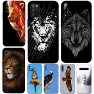 Case For Samsung Galaxy A8 A6 PLUS A9 2018 Back Cover Soft Silicon Phone black tpu wolf