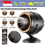 [SG Ready Stock] Mini Desktop Range Hood Portable Mobile Barbecue Hot Pot Smoke Exhaust Fan Small Household Filter Hood