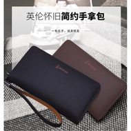 Clutch Bag Boy Clutch Bag Wallet Men Clutch Bag Cowhide Long Zipper Casual Large-Capacity Clutch Bag