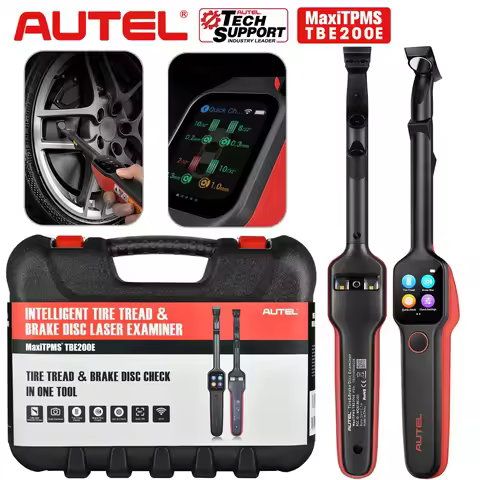 Autel MaxiTPMS TBE200E Tire Tread Laser Detector Brake Disc Wear Thickness Diagnostic Instrument Too