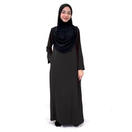 Jubah Umrah Murah HAJAR Tanpa Gosok Ironless Muslimah Size (S to 6XL) Straight Cut Dress
