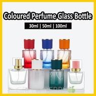 30ml 50ml 100ml Coloured Glass Perfume Bottle Gold Spray Colour Perfume Mist Bottle Botol Kaca Berwa