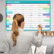 2026 Simple Creative Wall-Mounted Erasable English Wall Calendar Schedule Plan