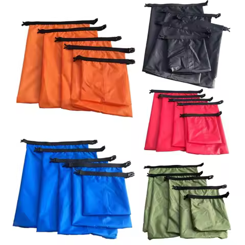 Waterproof Dry Bag Set 5PCS 2L 5L 10L 15L 20L Roll Top Ocean Pack Floating Sack Beach Travel Swimmin
