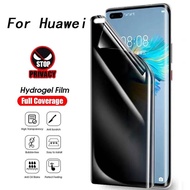 1-3Pcs Anti-Spy Privacy Soft Hydrogel Film For Huawei Mate 60 50 40 30 30e Pro 50e 40e 4G 5G Screen 