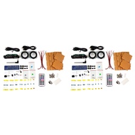 2X DIY Bluetooth Speaker Kit with FM Radio 87.5-108MHZ DIY Soldering Project Practice Electronic Kit