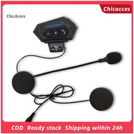 ChicAcces BT-12 Bluetooth-compatible 42 Intercom Speakers Handsfree Calls Motorcycle Helmet Headset