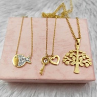 Titanium Steel Furnace Gold Necklace