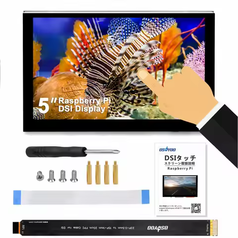 OSOYOO 5 Inch IPS Capacitive Touch Screen RPi5 DSI LCD Display Monitor 800x480 Resolution for Raspbe