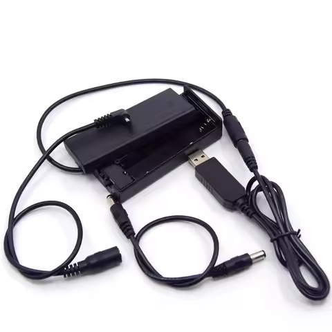 18650 Power Bank Box 7.4V+Adapter Cable+usb charger cable 8.4V for canon LP-E5 LP-E8 LP-E10 LP-E12 L