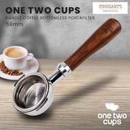 HSO - HANDLE COFFEE BOTTOMLESS NAKED PORTAFILTER 58mm 58mm WOODEN HANDLE PORTAFILTER/ - E61