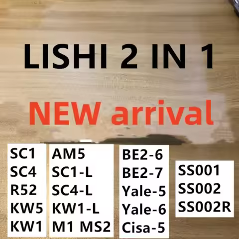 New Arrival Lishi 2 In1 Tools SC1 KW1 SC4 KW5 R52 SC1-L KW1-L SC4-L M1 MS2 AM5 BE2-6 BE2-7 SS001 SS0