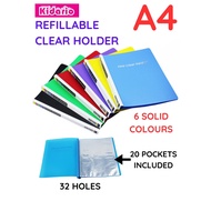 [ 359A ]A4 KIDARIO REFILLABLE CLEAR HOLDER FILE / FILE SIJIL SAIZ A4 REFILLABLE 359A (20 POCKETS) 32