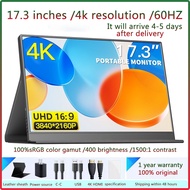 [Ready stock]17.3"Portable monitor 4K Gaming Switch laptop PC XBOX PS4/PS5 Type-c Direct connection