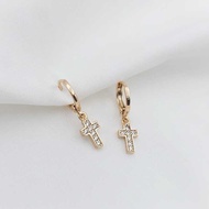 Xuping Gold Cross Earrings 1000