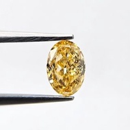 (Tc61) GIA 0.44ct oval cut fancy intense orange yellow diamond certified natural diamond 5.83×4.07×2