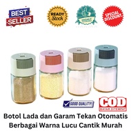 Automatic Press Pepper and Salt Bottle Various Colors Cute Beautiful Spice Container Salt Container 