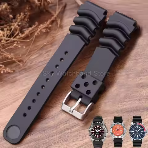 For Seiko Mini Turtle 5 Tuna Can Black Submariner 007 Series Original Diving Style Exquisite Silicon