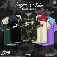 Unique Nation Abnormal NFL Unisex Shirt Lengan 3 Suku Cutting Oversize Jersey Casual 
‌‌