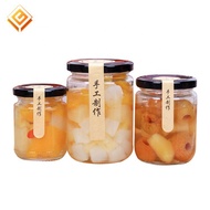 COMBO GLASS JARS: 3 350ML JARS + 1 1L JAR + 1 1000ML BOTTLE + 7 100ML JARS WITH PLASTIC LID + 4 300M