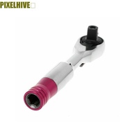 PIXELHIVE​ 1/4inch Rachet Wrench 72 Teeth Quick Release Ratchet Screwdriver Bit Socket Wrench Kit To