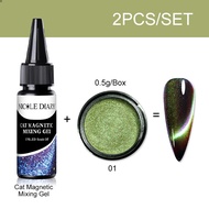 Sinh Ra Khá Nicole Diary 30Ml 2 Cái/Bộ mắt mèo móng gel Trộn móng gel sơn móng tay nghệ thuật Ngâm T