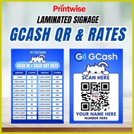 ✭ ☪ ➾ PRINTFAIRY LAMINATED SIGNAGE FOR GCASH BUSINESS GCASH QR/GCASH FEE RATES