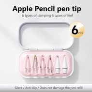 6Pcs Replacement Pen Tips for Apple Pencil 1/2/3, Soft Tip Apple Pencil Pro 2B for iPad Pro, Tip