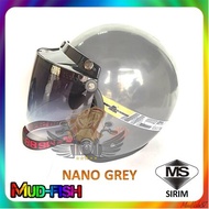 TOPI KELEDAR ORIGINAL MS88 HELMET NANO GREY | MODERN GRAY + BOGO VISOR