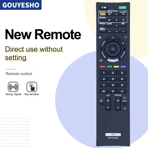 New RM-ED022 Remote Control For Sony TV KDL-37EX402 KDL-32BX300 KDL-32NX500