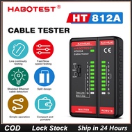 HABOTEST📢HT812A Network Cable Tester 8P/6P/4P/2P Wired LAN Tester Network Wired Telephone Line Teste
