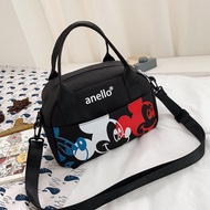 Fashion Shop X พร้อมส่ง ! กระเป๋าสะพายผญ Anello Mickey แบบถือพร้อมสายสะพายข้าง