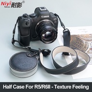 PU Camera Half Case for Canon R5 R62 Retro Leather Camera Protector Case Base Bag Cover Canon R6 R6I