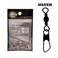 SWIVEL,SEAHAWK 5610-N BARREL SWIVEL W/SAFETY SNAP (NICKEL)