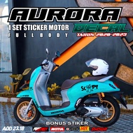 Stiker Striping HONDA SCOOPY 2021-2023 FULL BODY DESIGN GRADASI WARNA Tahan lama tanpa sisa lem untu