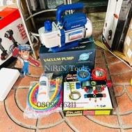 DSZH แว๊คคั่มปั๊ม ปั๊มสูญญากาศ รุ่น 115N + มาพร้อม Flash เกจวัดน้ำยาแอร์ พร้อมสาย 60 นิ้ว รุ่น No.FS