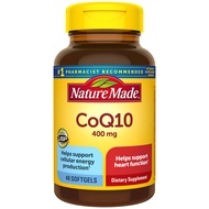CoQ10 400mg, Dietary Supplement for Heart Health Support, 40 Softgels, 40 Day Supply Nature Made CoQ