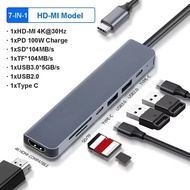 USB C Hub 4K HDMI SD TF Card Reader USB3.0 2.0 PD Charging For MacBook Laptop  Hab USB C 4K HDMI Pem