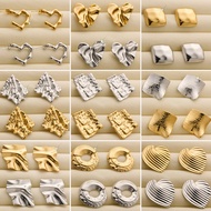 In-Furnace Electroplating European American Fashion Unique Earrings ins Style Niche Design High-End 