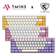 FL Esport FL680 SAM Peach / Purple / White and Yellow Wireless Mechanical Keyboard - Genuine Product