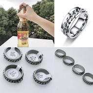 Men Women October 31 Ring Titanium Steel Retro Turnable Stainless Steel Ring October 31 Ring