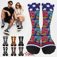 FILL  67 Meme Ice Cream Socks, Breathable Cartoon 67 Meme Crew Long Socks, Unique Lightweight Warm C