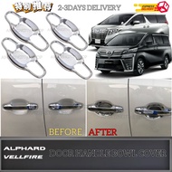AMAZING  TOYOTA ALPHARD VELLFIRE 2015 - 2018 agh30 CAR CHROME DOOR HANDLE BOWL COVER EXTERIOR ACCESSORIES PROTECTION