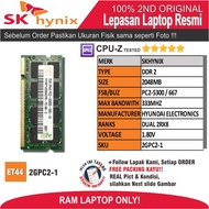ET44 2GPC2-1 RAM MEMORY Laptop SKHYNIX PC2-300 2048MB DUAL 2RX8