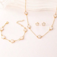 4-Piece Sunflower Jewelry Set - Enamel Petal Necklace, Stud Earrings, Bracelet & Ring Valentines Gif